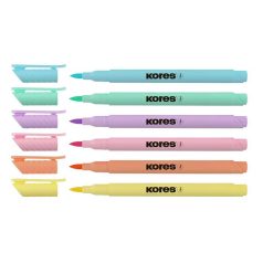   KORES Ecsetirón készlet, KORES "Pastel Style", 6 pasztell szín