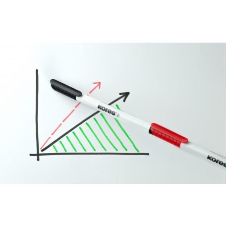 KORES Tábla- és flipchart marker készlet, 1-3 mm kúpos, KORES "K-Marker W1", 6 különböző szín