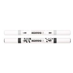   KORES Dekormarker készlet, akril, 1-2 mm, kétvégű, KORES " K-Kreative", 2 különböző szín