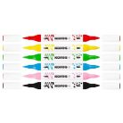 KORES Dekormarker készlet, akril, 1-2 mm, kétvégű, KORES " K-Kreative", 6 különböző szín