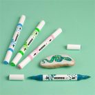KORES Dekormarker készlet, akril, 1-2 mm, kétvégű, KORES " K-Kreative", 12 különböző szín
