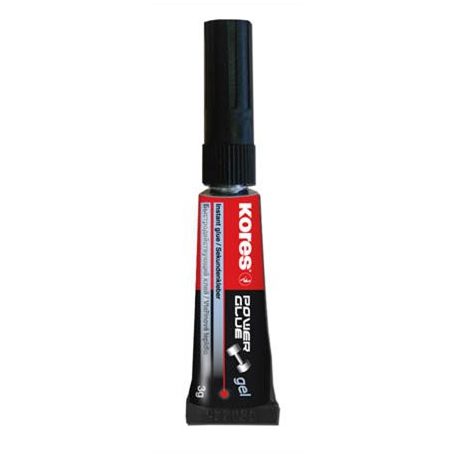 KORES Pillanatragasztó gél, 3 g, KORES "Power Glue Gel"