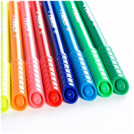 KORES Filctoll készlet, kimosható, KORES "Korellos", 12 különböző szín