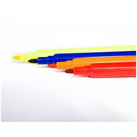 KORES Filctoll készlet, kimosható, KORES "Korellos", 12 különböző szín