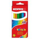 KORES Zsírkréta, háromszögletű "KORES", 12 darabos