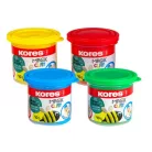 KORES Gyurma,160 g, levegőre száradó, 4 szín, KORES "Magic Clay"
