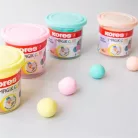 KORES Gyurma,160 g, levegőre száradó, 4 pasztell szín, KORES "Magic Clay"