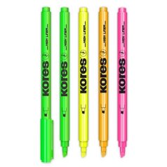   KORES Szövegkiemelő készlet, 0,5-3,5 mm, KORES, 4 különböző szín