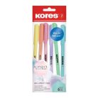 KORES Golyóstoll, 1,0 mm, kupakos, háromszögletű, KORES "KOR-M Pastel", kék