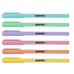   KORES Golyóstoll, 1,0 mm, kupakos, háromszögletű, KORES "KOR-M Pastel", kék