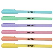   KORES Golyóstoll, 1,0 mm, kupakos, háromszögletű, KORES "KOR-M Pastel", kék