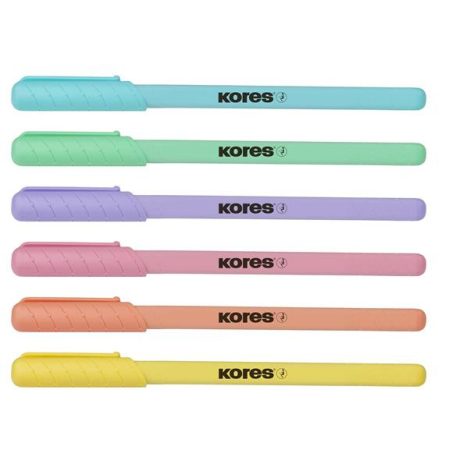 KORES Golyóstoll, 1,0 mm, kupakos, háromszögletű, KORES "KOR-M Pastel", kék