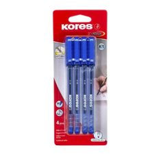   KORES Golyóstoll, 1,0 mm, kupakos, háromszögletű, KORES "K1-M", kék