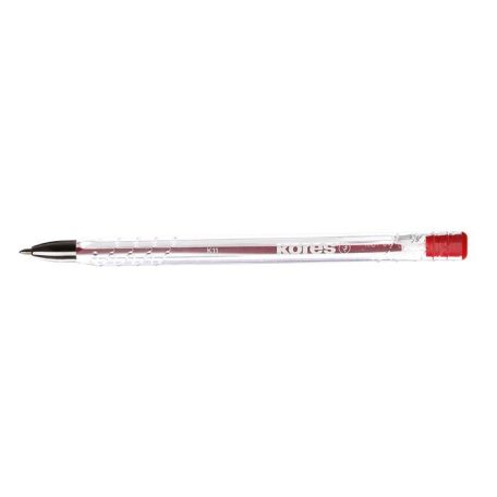 KORES Golyóstoll, 1,0 mm, kupakos, háromszögletű, KORES "K11-M", piros