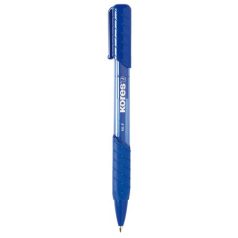   KORES Golyóstoll, 0,7 mm, nyomógombos, háromszögletű, KORES "K6-F", kék