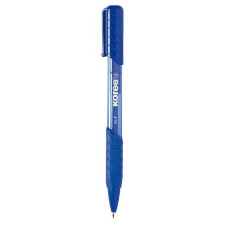 KORES Golyóstoll, 0,7 mm, nyomógombos, háromszögletű, KORES "K6-F", kék