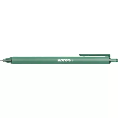 KORES Golyóstoll, 1,0 mm, nyomógombos, háromszögletű, KORES "Klick Vintage", vegyes színek