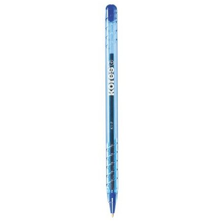 KORES Golyóstoll, 0,7 mm, kupakos, háromszögletű, KORES "K1-F", kék