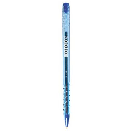 KORES Golyóstoll, 1,0 mm, kupakos, háromszögletű, KORES "K1-M", kék