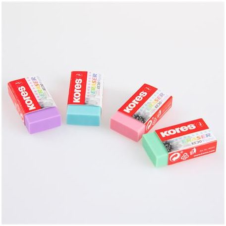 KORES Radír, KORES "KE-30", 3 pasztell szín