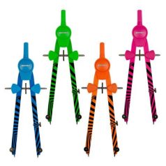   KORES Körző készlet, precíziós, 3 darabos, KORES "Grafiko Neon", vegyes színek