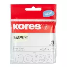 KORES Öntapadó jegyzettömb, 75x75 mm, 75 lap, KORES, áttetsző