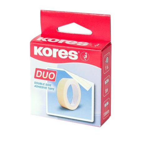KORES Ragasztószalag, kétoldalas, 15 mm x 5 m, KORES "Duo"