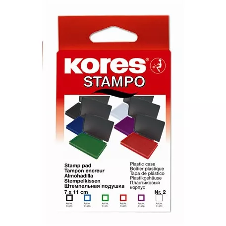 KORES Bélyegzőpárna, 110x70 mm, KORES "Stampo", piros