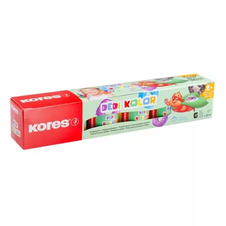 KORES Ujjfesték, KORES "Dedi Kolor", 6 féle szín