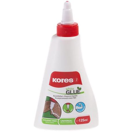 KORES Hobbiragasztó, 125 ml, KORES "White Glue"