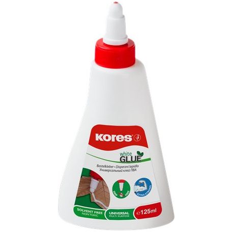 KORES Hobbiragasztó, 125 ml, KORES "White Glue"