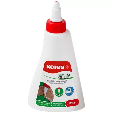 KORES Hobbiragasztó, 125 ml, KORES "White Glue"