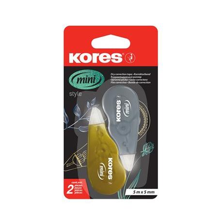 KORES Hibajavító roller, 5 mm x 5 m, KORES "Mini", ezüst/arany