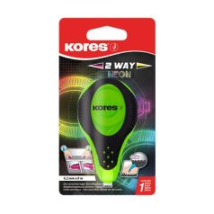   KORES Hibajavító roller, 4,2 mm x 8 m, KORES "2WAY Neon", vegyes színekben