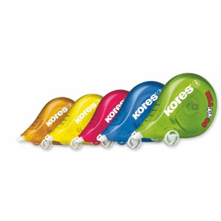 KORES Hibajavító roller, 4,2 mm x 8 m, KORES "Scooter", vegyes színek