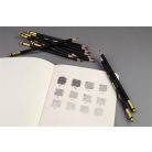 KORES Grafitceruza készlet, fém doboz, háromszögletű, KORES "GRAFITOS", 12 különböző keménység