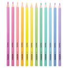 KORES Színes ceruza készlet, háromszögletű, KORES "Kolores Pastel", 12 pasztell szín