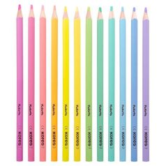   KORES Színes ceruza készlet, háromszögletű, KORES "Kolores Pastel", 12 pasztell szín