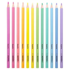   KORES Színes ceruza készlet, háromszögletű, KORES "Kolores Pastel", 12 pasztell szín