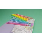 KORES Színes ceruza készlet, háromszögletű, KORES "Kolores Pastel", 12 pasztell szín