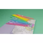 KORES Színes ceruza készlet, háromszögletű, KORES "Kolores Pastel", 12 pasztell szín