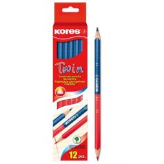   KORES Postairón, háromszögletű, KORES "Twin", kék-piros