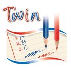 KORES Postairón, háromszögletű, KORES "Twin", kék-piros