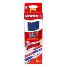 KORES Postairón, háromszögletű, KORES "Twin Jumbo", piros-kék