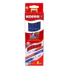   KORES Postairón, háromszögletű, KORES "Twin Jumbo", piros-kék