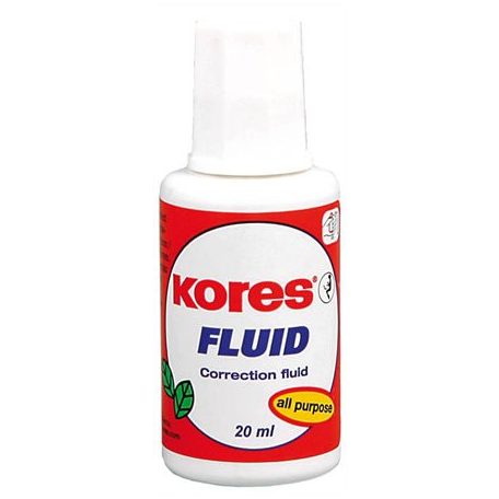 KORES Hibajavító folyadék, oldószeres, 20 ml, KORES "Fluid"