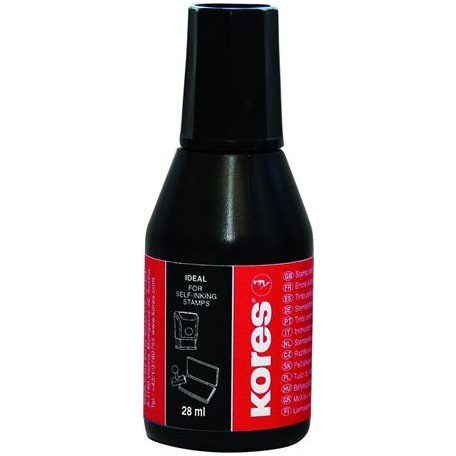 KORES Bélyegzőfesték, 28 ml, KORES, fekete