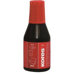 KORES Bélyegzőfesték, 28 ml, KORES, piros