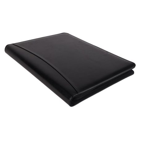 Konferencia mappa, A4, műbőr, számológéppel, fekete