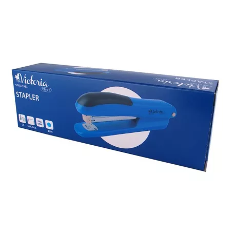 VICTORIA OFFICE Tűzőgép, 24/6, 26/6, 20 lap, VICTORIA OFFICE, "Full-Strip", kék